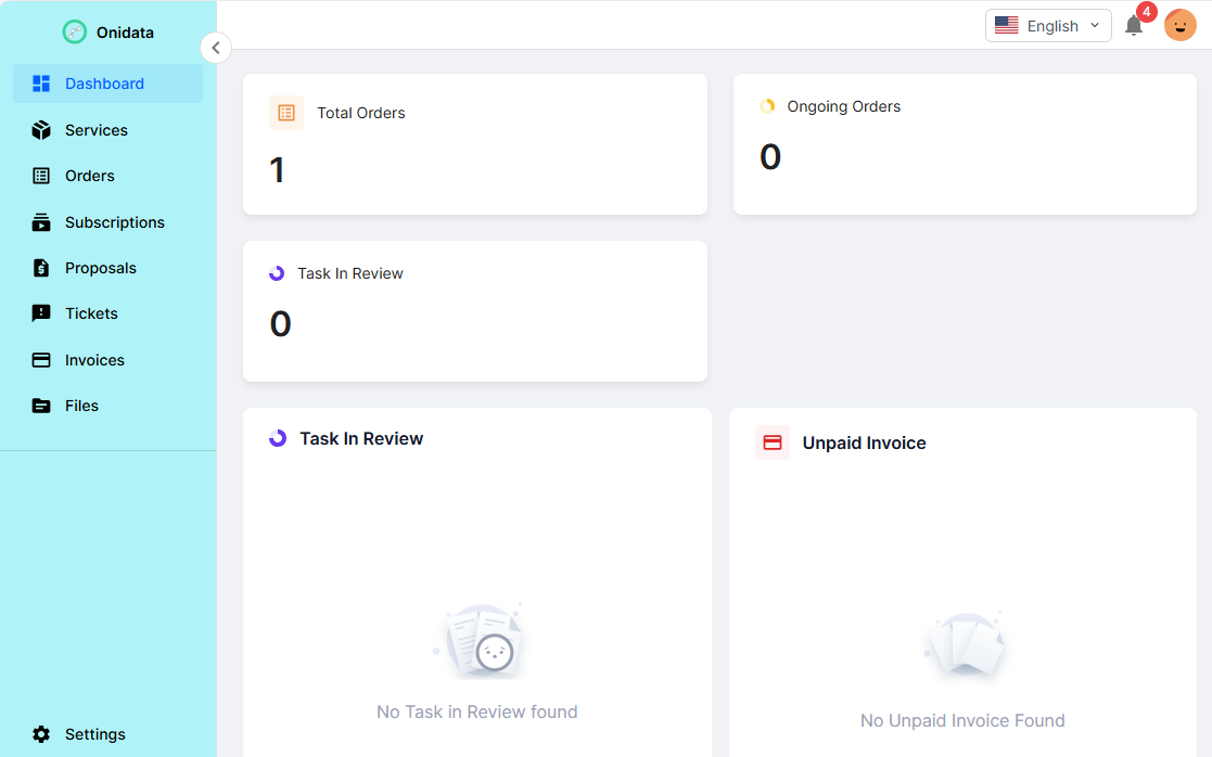 Client Portal Screenshot